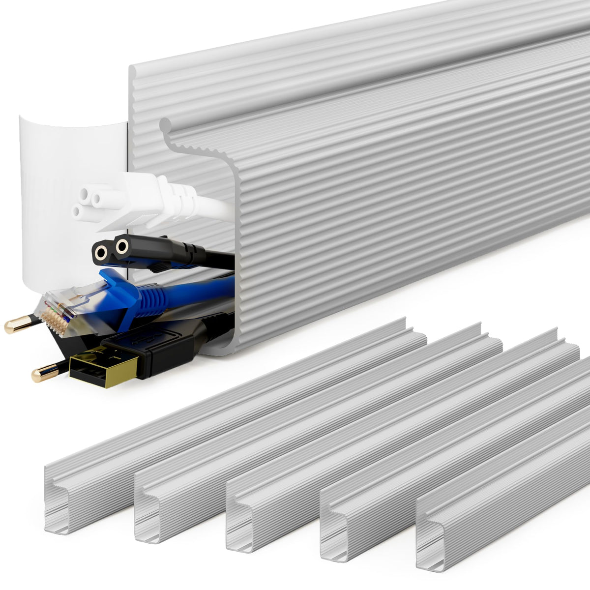 Self-Adhesive J-Channel Cable Hider