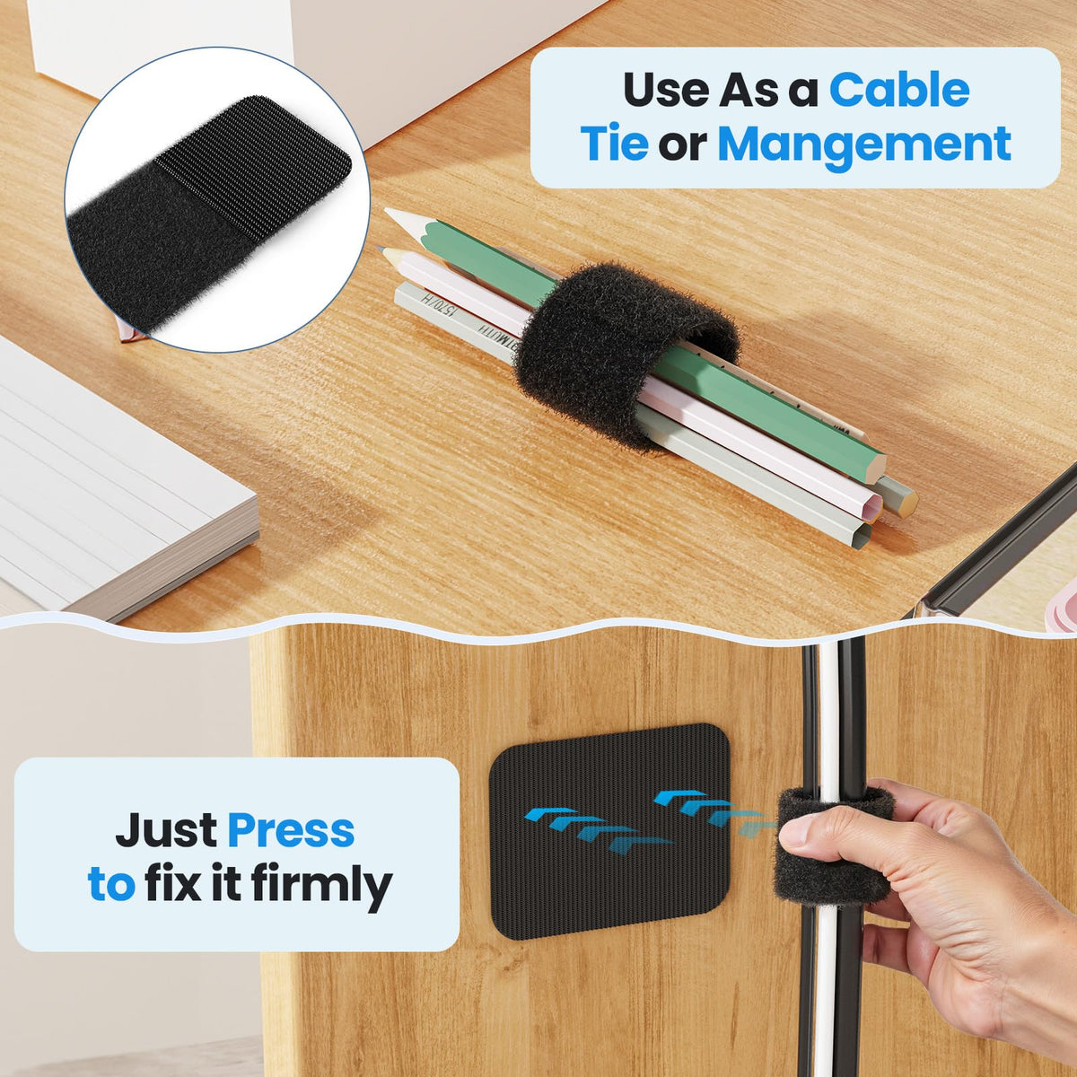 Adjustable Under-Desk Cable Holder
