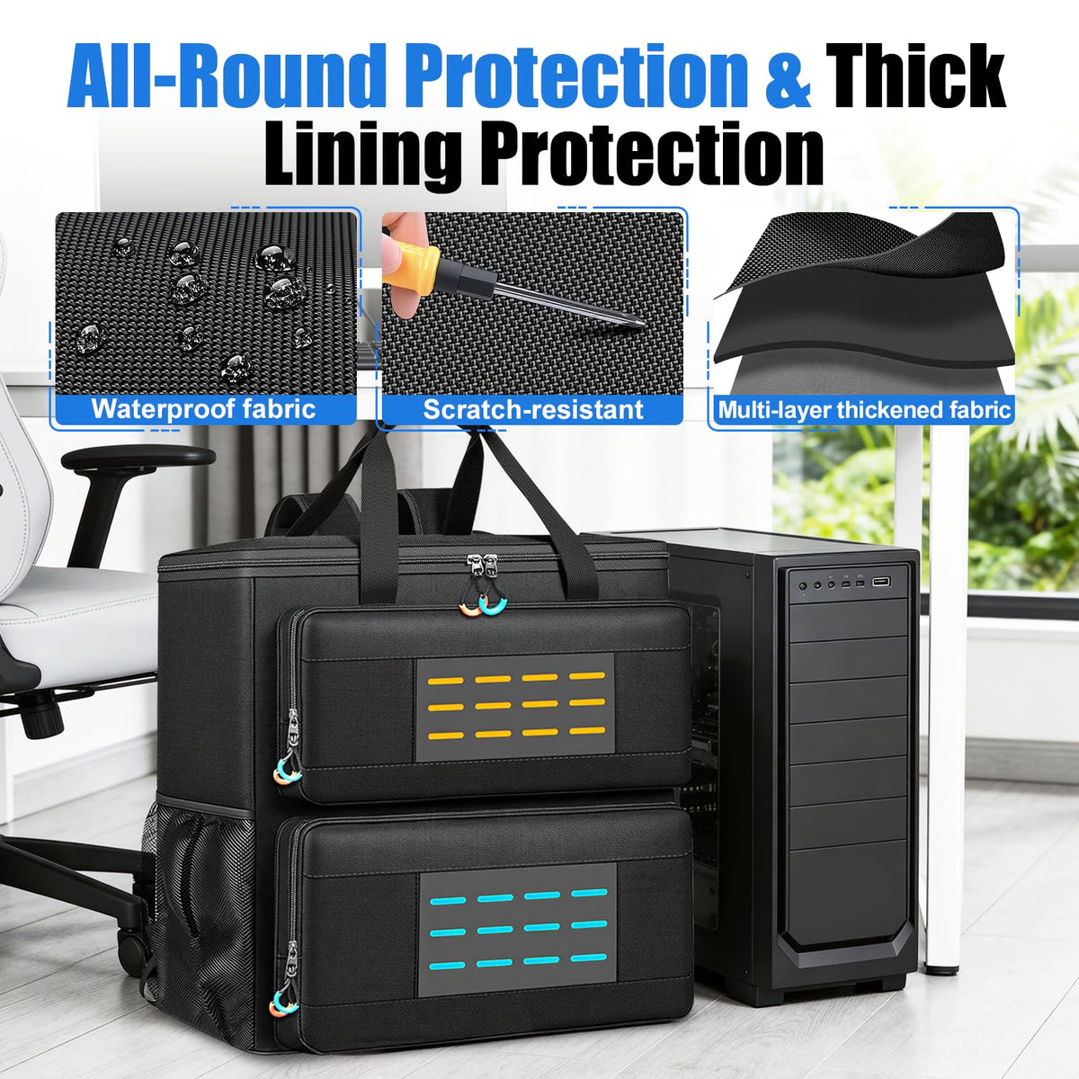 Padded Desktop Computer Carrying Case