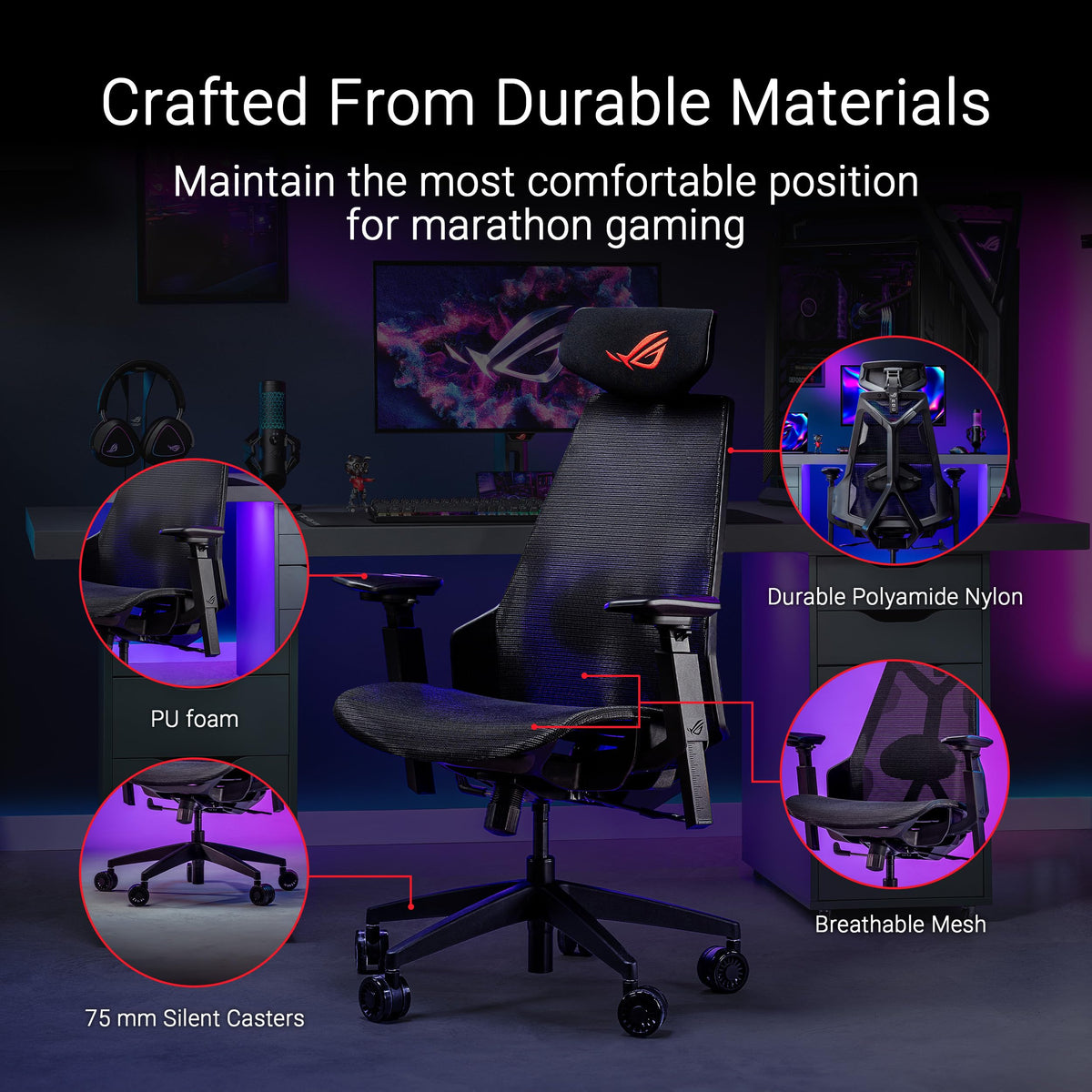 Adjustable Ergo Gaming Chair with Acoustic Panel